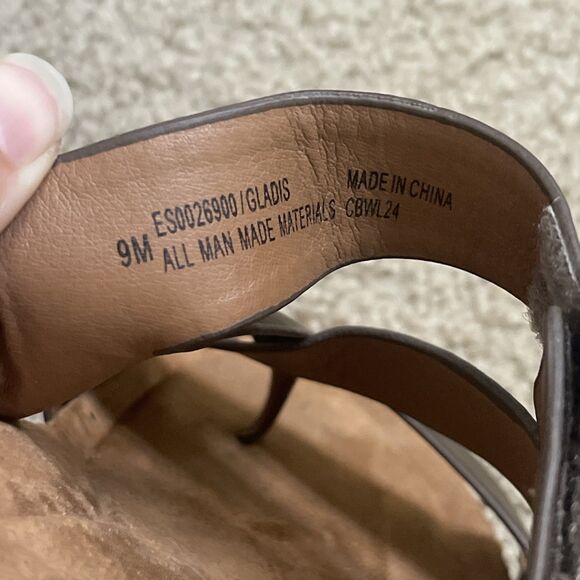 Eurosoft Sandal Womens 9M Brown Gianetta Open Toe Slip On Casual Faux Leather - Picture 6 of 6